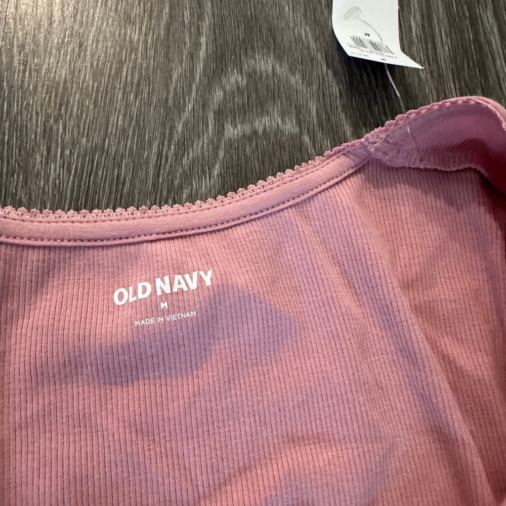 NWT Pink Square Neck Tee - Picture 3 of 7